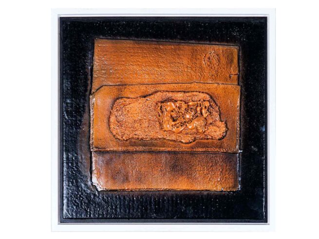 106 Verputz (Spachtelmasse), Dachpappe, Sagex 32x32cm