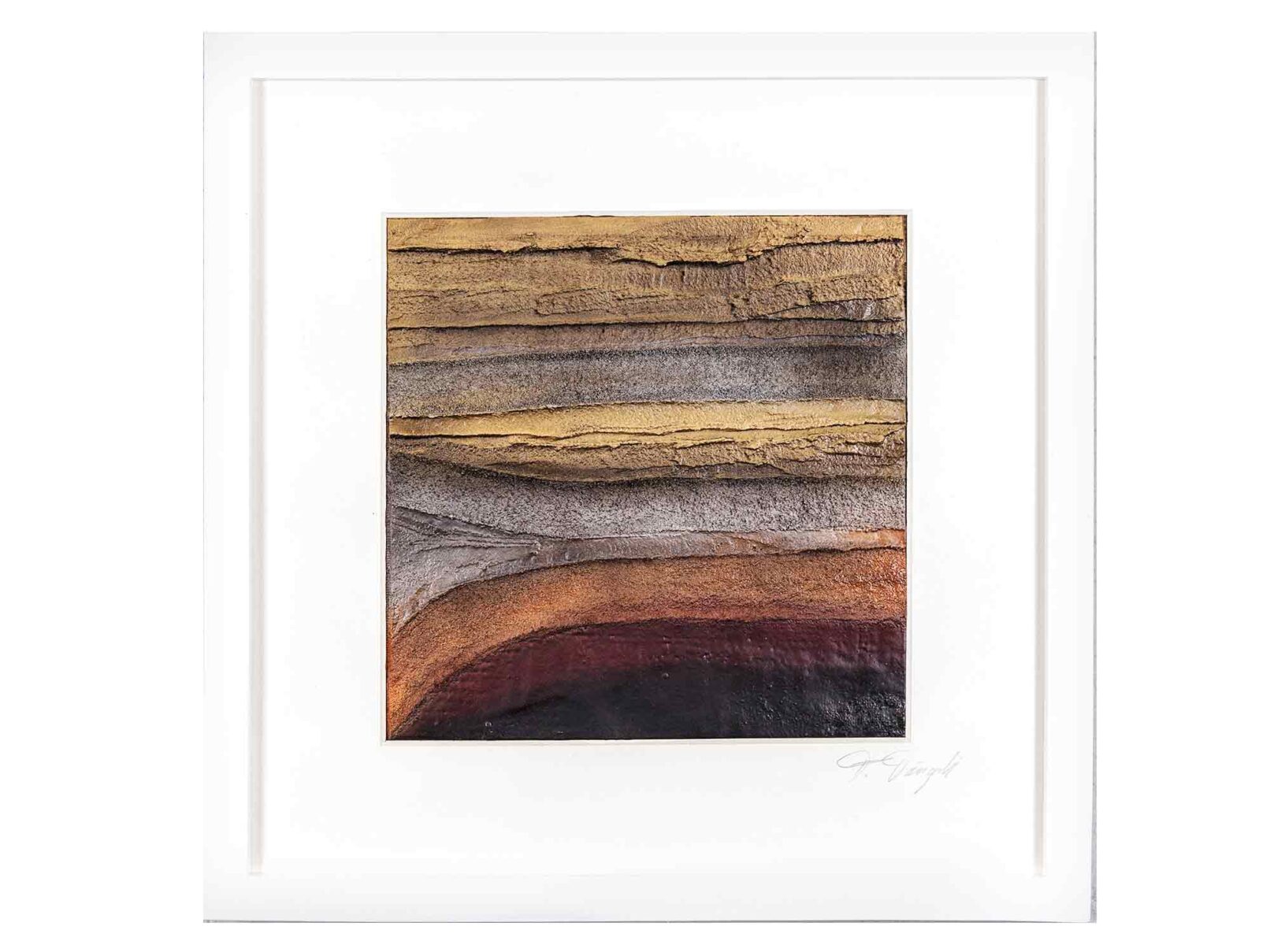 116 Horizonte Verputz, Spachtelmasse, Feiner Sand, Dachpappe 53x53cm