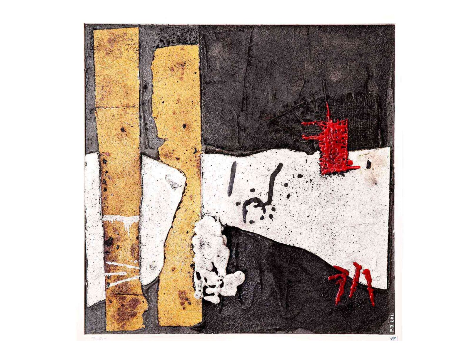 11 Dachpappe, Sagex, Sacktuch 42x42 cm