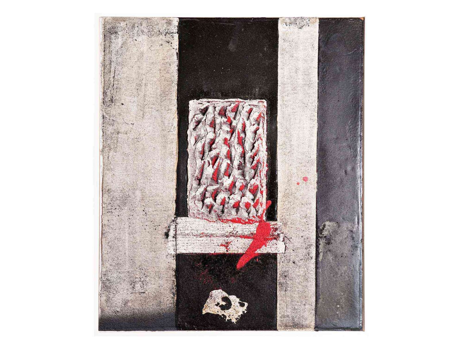 22 Dachpappe, Verputz, Gipsbinde 52x64cm