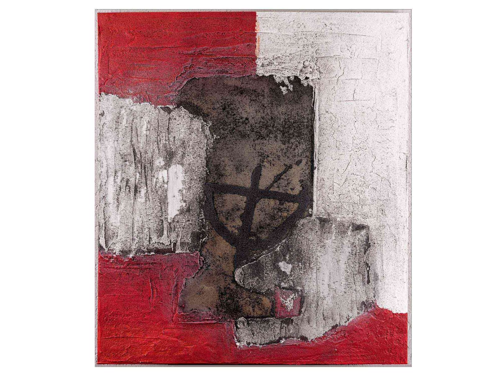 32 Verputz/Spachtel, Dachpappe 70x82cm