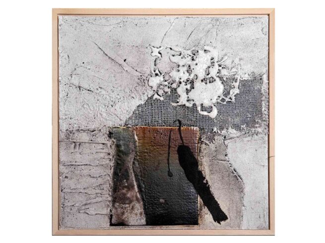 53 Dachpappe, Sacktuch, Verputz (Spachtelmasse), Sagex 42x42cm